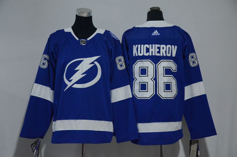 Women Tampa Bay Lightning 86 Kucherov Blue Hockey Stitched Adidas NHL Jerseys